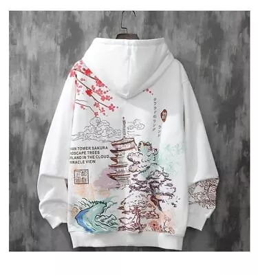 Print Hoodie Clothes Harajuku Anime Hip-Hop Japanese Streetwear Sweatshirt . • £19.19