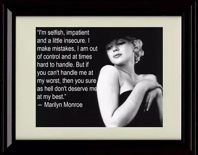 Unframed Marilyn Monroe Quote - Do You Deserve My Best • $14.99