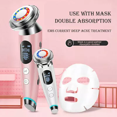 7 In 1 EMS Radio Mesotherapy Electroporation Lifting Machine LED Face Skin Care • $27.54