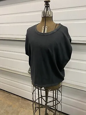 Aerie Black Distressed Muscle Shirt Sleeveless Oversized Small • $9