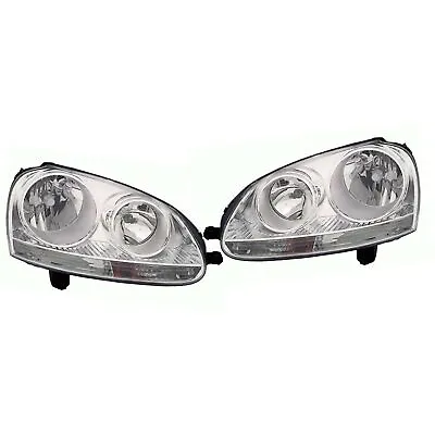 Clear Headlights For Vw Golf Mk5 &  Vw Jetta Mk3 Model • $388.50