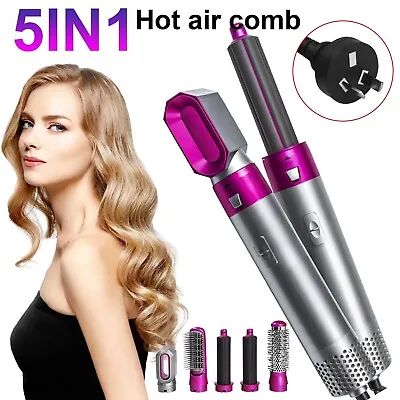 5 In 1 Hair Dryer Hair Styler Straighteners Blow Brush Comb Curl Dryer AU Plug • $29.99