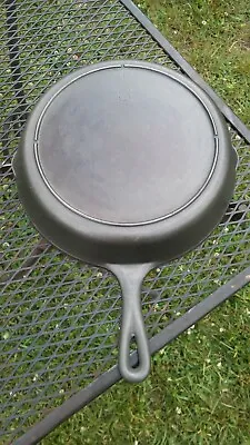 Vintage Three Notch Lodge No. 8 Cast Iron Skillet Restored Condition  • $35