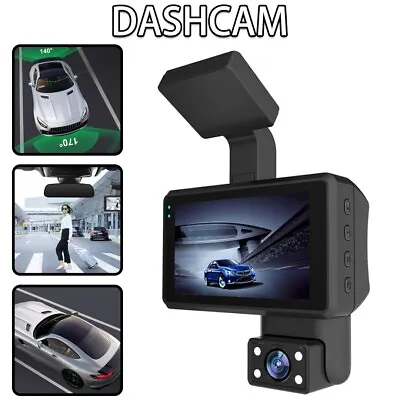 $35.60 • Buy New Car Dash Cam Camera Recorder Dual Lens Front And Rear Cam DVR Night T