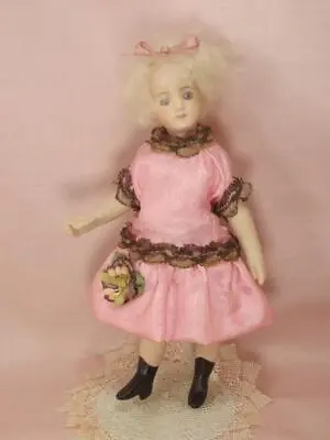 *Exquisite French Steiner Mignonette Reproduction 7  Jointed Bisque Artist Doll • $85