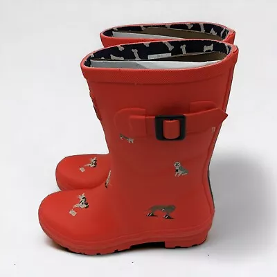 Joules Molly Welly Women's Rubber Rain Boots Dogs Print Size 7 • $35.99