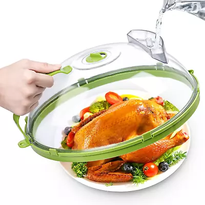 Microwave Splatter Cover 12 Inch For Food With Handle And Water Steamer Clear  • $35.99