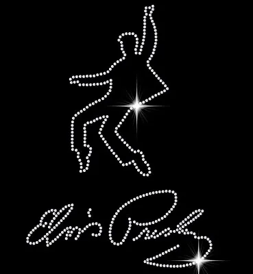 £5.99 • Buy ELVIS Presley & Signature Sparkling IRON ON Rhinestone Diamonte Transfer Hotfix