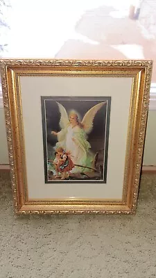 Vintage  The Guardian Angel  Framed Print 12  X 10  • $15.99