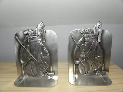 PEWTER Golf Clubs/Golf Bag Book Ends By Metzke • $6.50