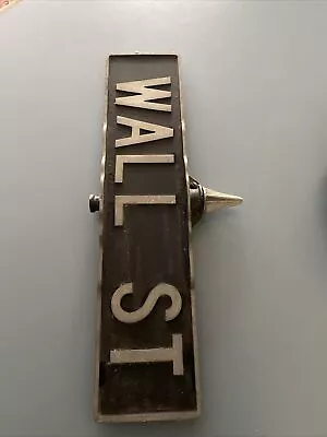 WALL STREET Wall St. Antique Vintage Metal Sign 6” H BY 24  W Real Street Sign • $799.99