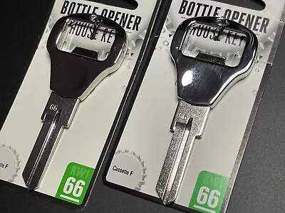 New! Lot Of 2! Hillman Polished Chrome Bottle Opener House Key Blank For KW1/66 • $10.99