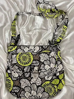 Vera Bradley Lime Green/Black Crossbody Bag • $20.75