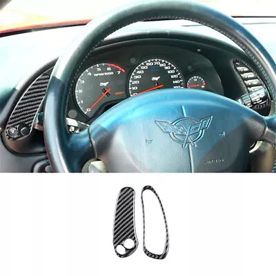 2x Carbon Fiber Side Speedometer Switch Frame Trim For Corvette C5 98-04 Type A • $14.23