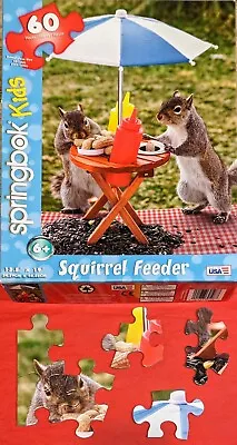 Springbok Kids  Squirrel Feeder  60 Piece Puzzle~ Growing Kids 1 Piece At A Time • $13.99