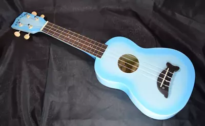 Makala MK-SD Burst Soprano Sky Blue 4 String Acoustic Dolphin Ukulele • $35