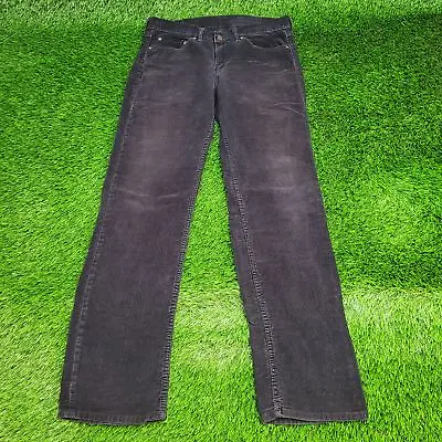 LEVIS 514 White-Tab Corduroy Pants 34x33 (Tag 32x34) Straight Leg Faded Black • $34.50