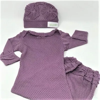 $19.99 • Buy Woombie Organic Cotton Ultra Air Sleeper Purple Plus Rosette Hat Large 20+lbs