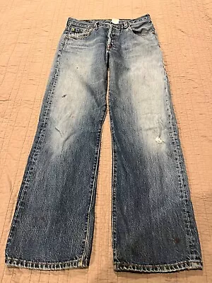 Men's Vtg LEVI'S 501 Button Fly Distressed Denim Jeans Dated 12/06 Size 30 X 30 • $19.99