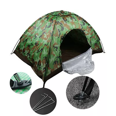 Quickly Open 1-2Person Single-door Camping Tent Without Skylight Outdoor Camping • £10.50