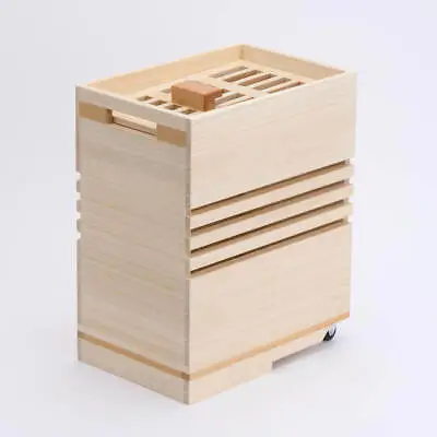 MASUDA KIRIBAKO Vegetable Storage Box Paulownia 3 Types S/L/With Casters Japan • $139