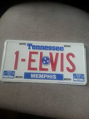 Vintage Elvis PresleyMemphis Tenn License Plate. 1987 Presley Enterprises. S4 • $14.99
