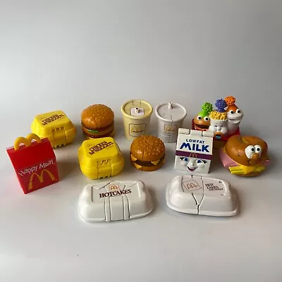 VTG 87-90 Changeable McDonalds Food Transformers Dino Happy Meal Toys Lot Of 12 • $44.99