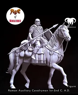 Roman Auxiliary Cavalryman Mounted Figure Resin 3D Printed By Minormous • $23.99