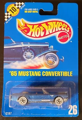 1991 Hot Wheels 10 Speed Points '65 Mustang Convertible # 26 - New On Card • $5.48