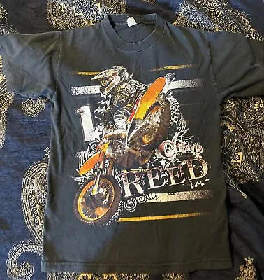 Vtg Chad Reed Shirt Adult Small S Black Graphic Motorcross Rockstar Racing Mens • $8.99