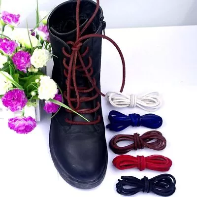 1PCS 1/8  Rawhide Leather Shoelaces Shoe Boot Laces Shoestrings 1.6m To 3m • £3.71