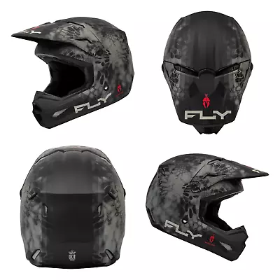 New Fly Racing Kinetic SE Kryptek Motorcycle MX ATV Helmet DOT ECE Camo Black • $71.98