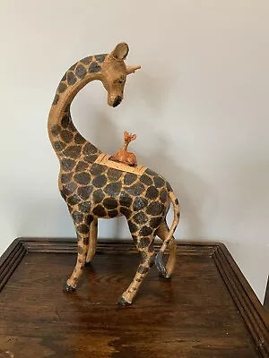 Fabulous Vintage Shanghai Handicrafts Giraffe  Woven Basket Figure • $125