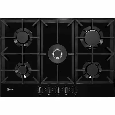 NEFF T27DS59S0 N70 Built In 75cm 5 Burners Black Gas Hob • £519