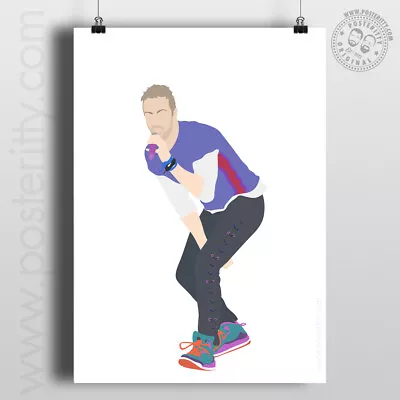 CHRIS MARTIN - Coldplay Minimalist Poster Music Minimal Wall Art Hair Print Fan • £4.50