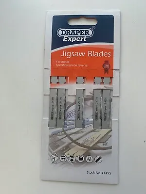£7.99 • Buy JigSaw Blades For Metal, Draper 41495 54mm 24TPI HS-Steel, X 5pcs