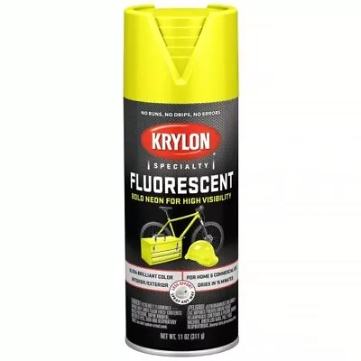 KRYLON 3104 Fluorescent Lemon Yellow High Visibility Paint • $19.99