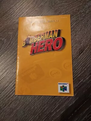Bomberman Hero (Nintendo 64) N64 Authentic Manual Only • $11.95