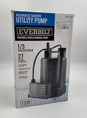 Everbilt Submersible Automatic Utility Pump - Model EBAU33 - 1/3 HP - Black • $45.59