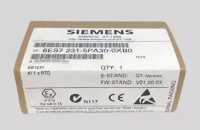 New Siemens 6ES7231-5PA30-0XB0 1231RTD 6ES7 231-5PA30-0XB0 S7-1200 Analog Input • $123.83