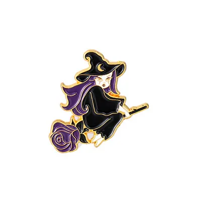 Witch Enamel Pin Brooch Witches Hat Metal Badges Bag Clothes Lapel Pins Gifts • $2.74