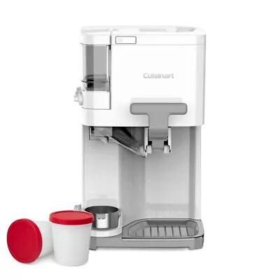 Cuisinart Mix It In Soft Serve Ice Cream Maker White With Storage Containers • $119.95