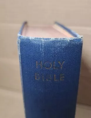 £32.99 • Buy VINTAGE Bible Printed Pre 1952 Eyre & Spottiswoode Ltd London Blue Red Hardback
