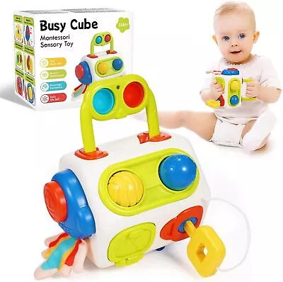 9 In 1 Activity Busy Cube Baby Sensory Toys Travel Montessori Learning Kids Toys • £10.90