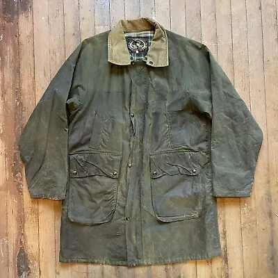 Vintage 1990’s Monsoon Country Covers Waxed Jacket Barbour Style Size L • $40