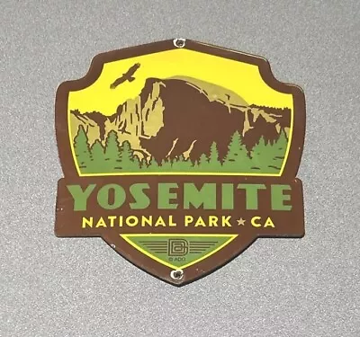 Vintage 12” Yosemite National Park Porcelain Sign Car Gas Auto Oil • $124.99