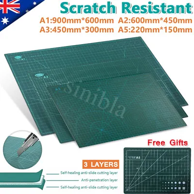 A1 A2 A3 Large Thick Self Healing Cutting Mat Double-Side Art Craft DIY AU STOCK • $10.05