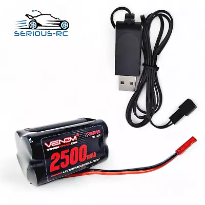 RC Car Receiver Battery Pack 4.8V 2500mAh Rechargeable Battery & USB Charger • £15.99