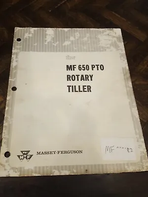 Original Massey Ferguson ~ MF 650 PTO Rotary Tiller ~ Assembly Instructions 1967 • $5