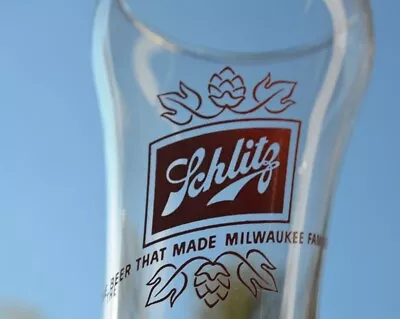 Vintage Schlitz Half Pint Beer Glass-the Beer That Made Milwaukee Famous • $7.29